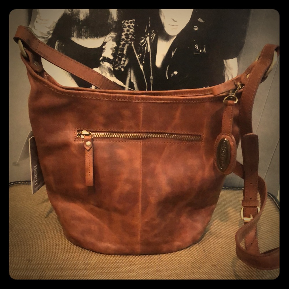 NWT Born BIN586 Plymouth Distressed Hobo pouch bag